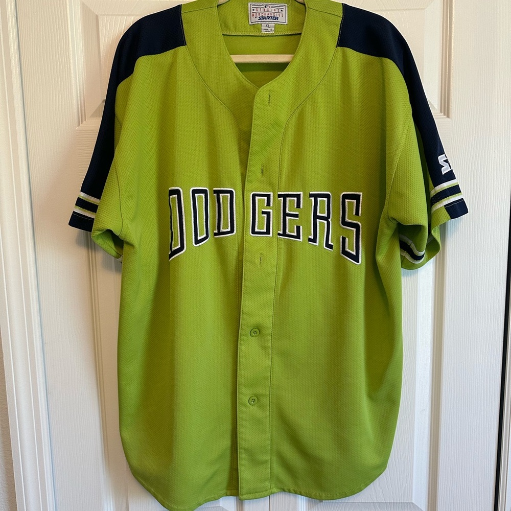 Green Dodgers Baseball Jersey